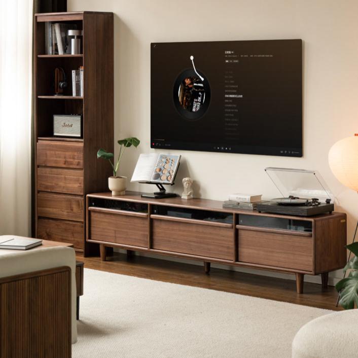 Black Walnut solid wood TV cabinet