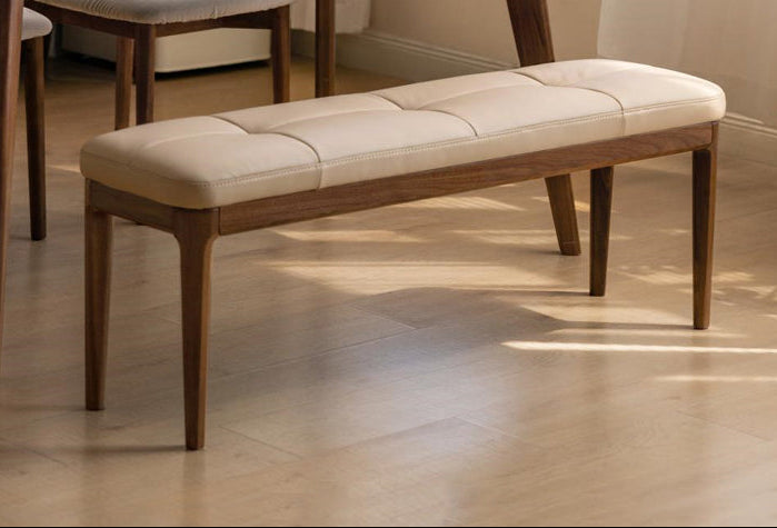 Black Walnut Solid Wood Long Bar Soft Bench