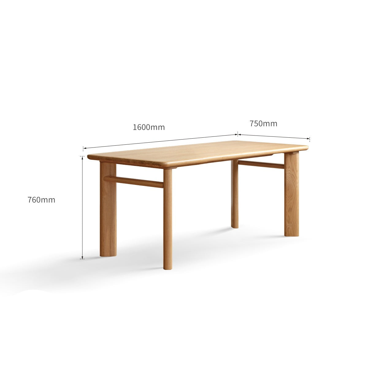 Oak Solid Wood Large Size Office Desk -