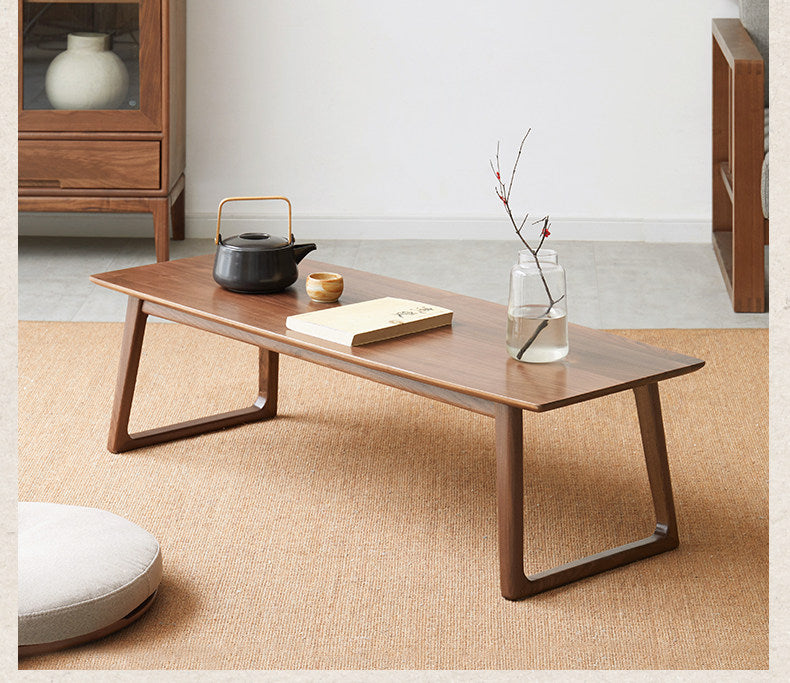 Black Walnut, Ash Solid Wood Low Small Coffee Table
