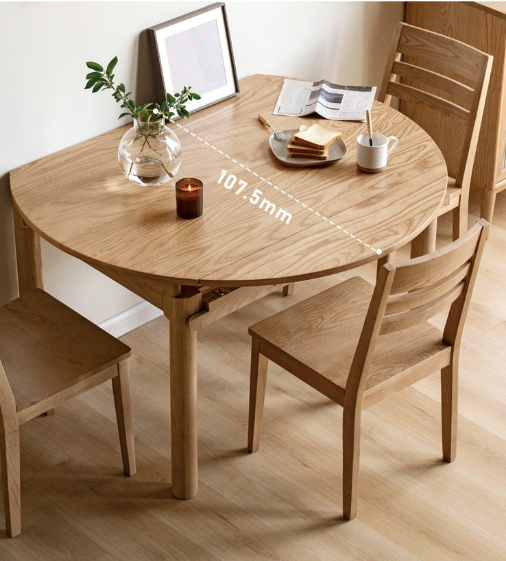 Ash, Cherry wood, oak solid wood folding dining table"