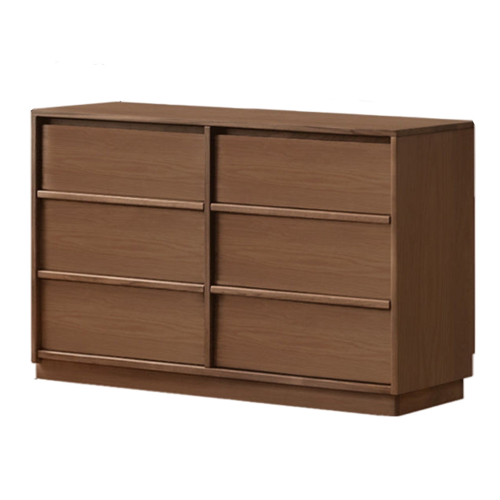Black Walnut, Sandalwood, Oak Solid Wood Skeleton Line Chest of Drawers
