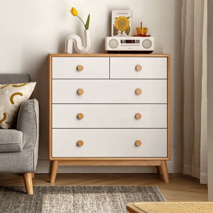 Birch wood clearance chest of drawers