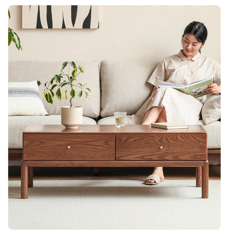 Ash solid wood simple modern coffee table-