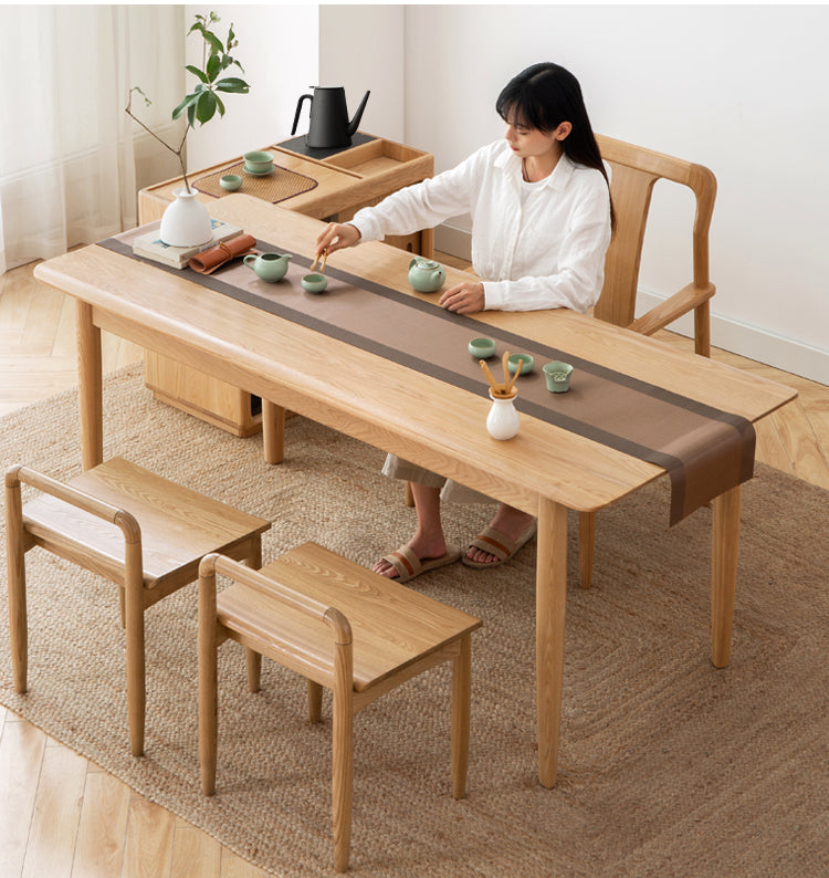 Oak, Ash solid wood tea maker integrated tea table