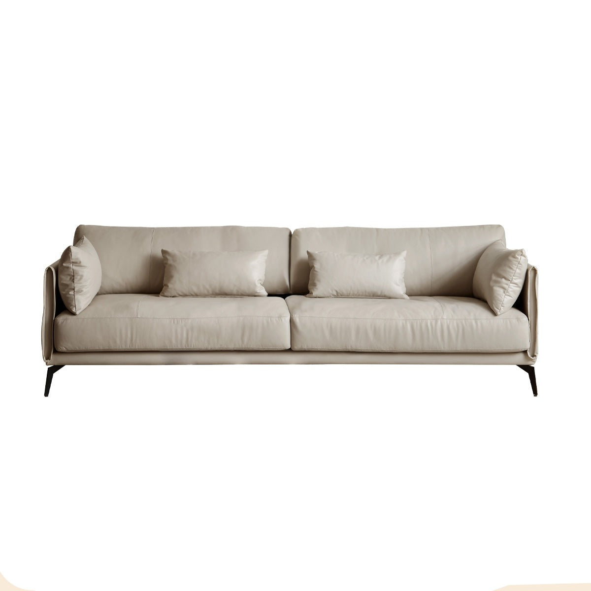 Off-white leather sofa"