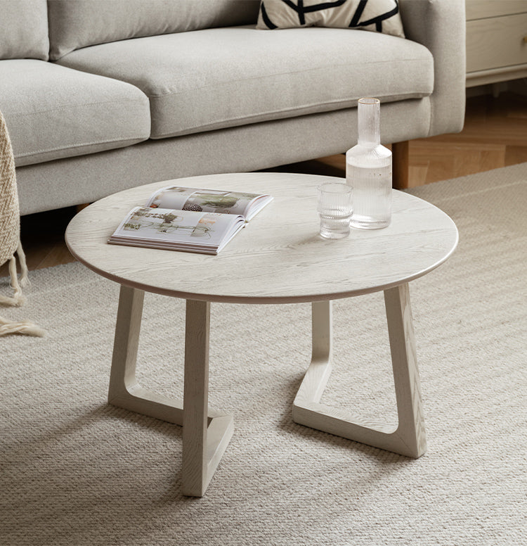 Oak Solid Wood Cream Style coffee table"