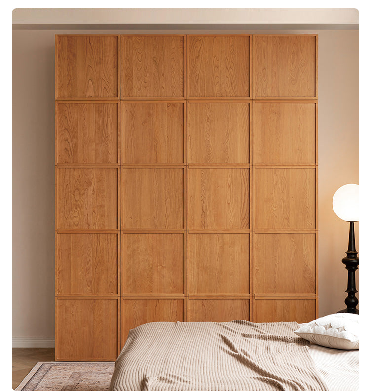 Cherry Wood Wardrobe Retro Style Skeleton Line: