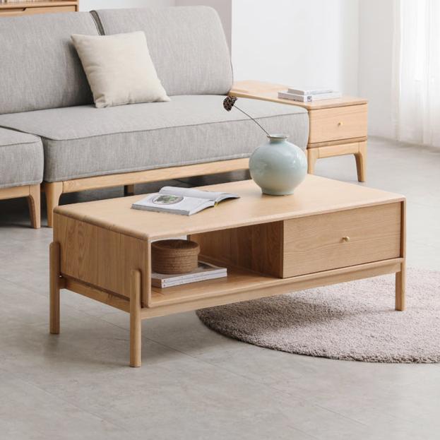 Ash Solid Wood Nordic Style Modern Coffee Table