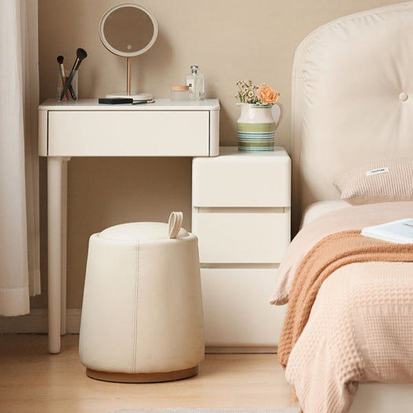 solid wood telescopic dressing table, bucket cabinet, integrated white ...