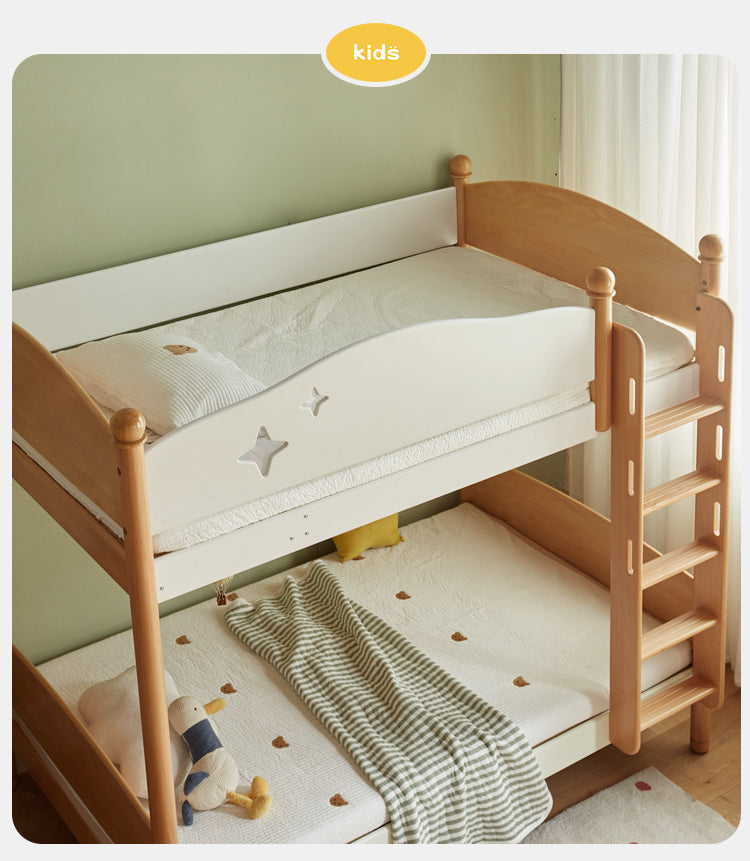 European Beech solid wood children's bunk bed.