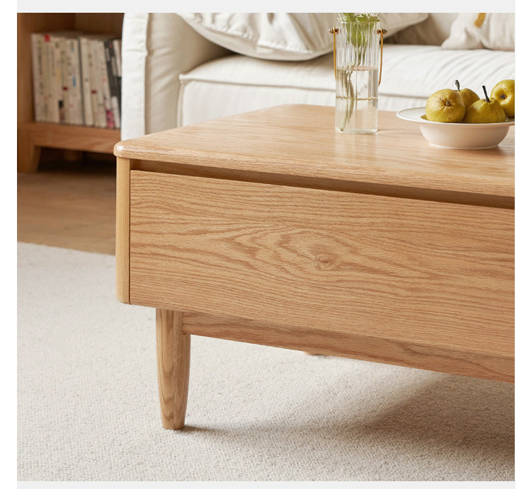 Lifting slate coffee table Oak solid wood modern "
