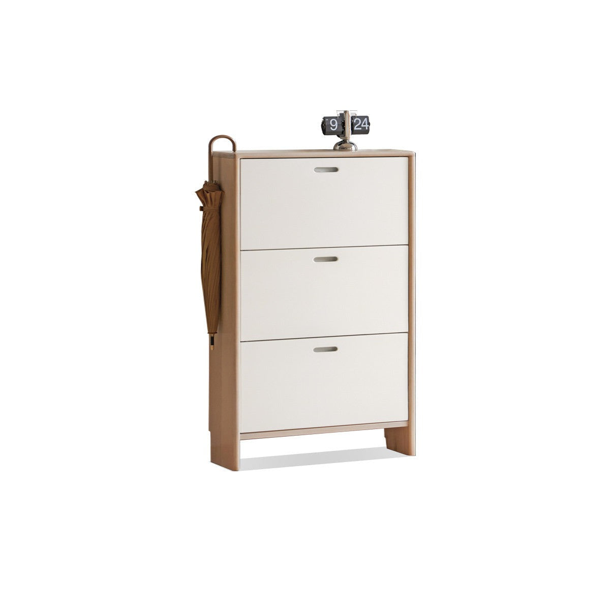 Birch solid wood ultra-thin shoe cabinet"+