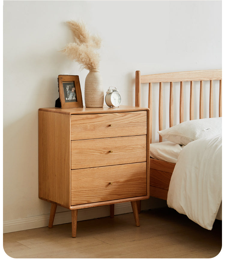 Oak Chest of Drawers Storage Cabinet