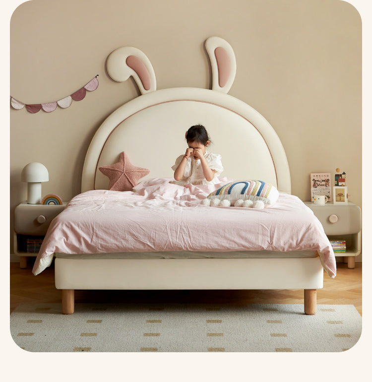 Children's Bed Girl Cartoon Rabbit Bed"+