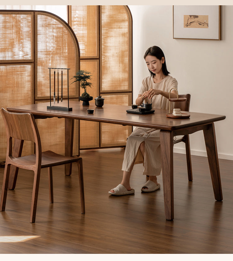 Black Walnut, Ash Large Dining Long Table