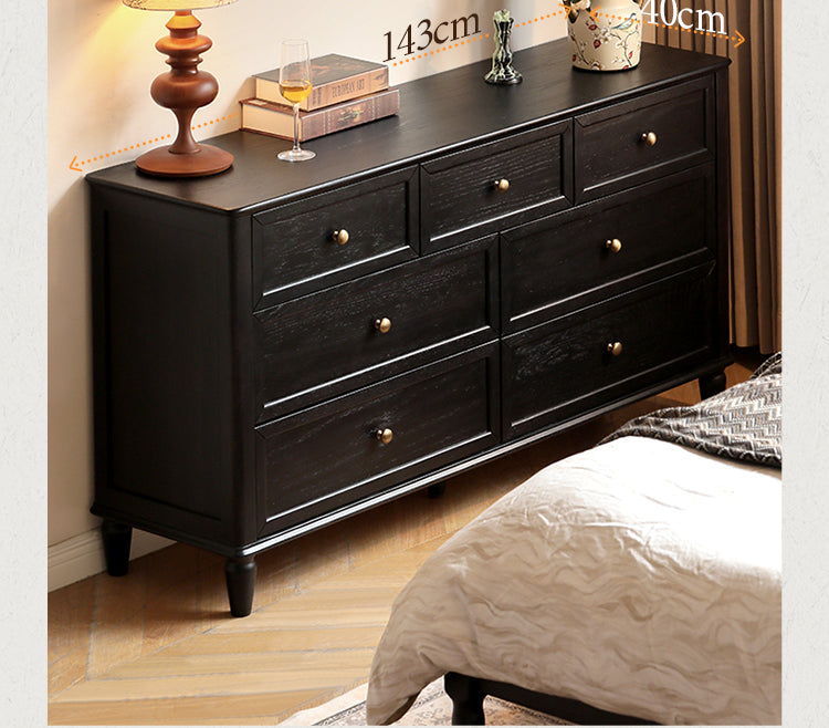 Oak Solid Wood Seven Drawers Dresser, Drawers