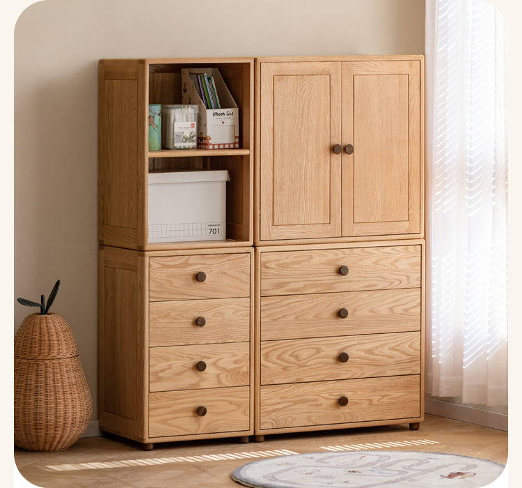 Oak solid wood Nordic modern children's chest of drawers