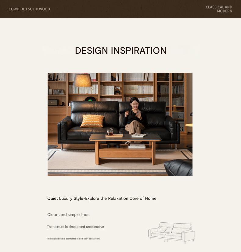 Italian Luxury Leather Sofa  High-Back