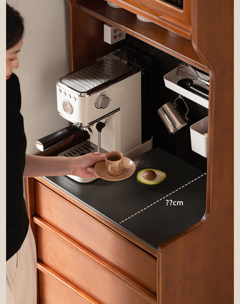 Poplar Solid Wood Vintage Style Sideboard with Dining Room Storage