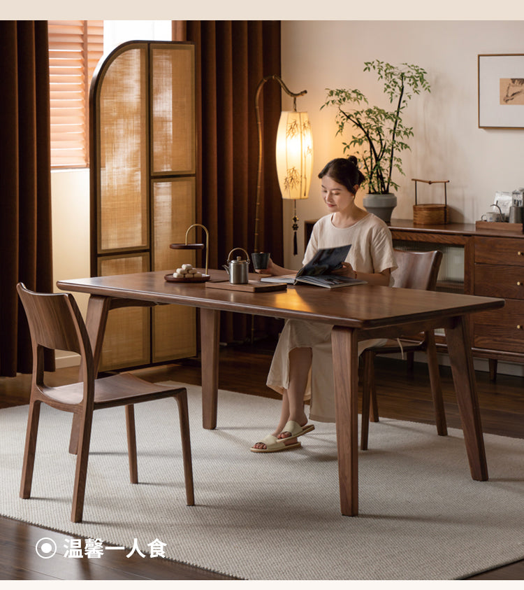 Black Walnut, Ash Large Dining Long Table