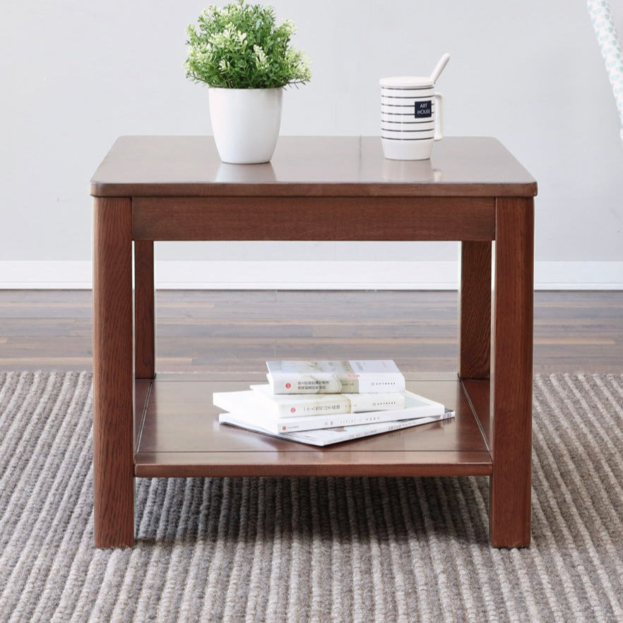 Oak Solid Wood Square Side Table -