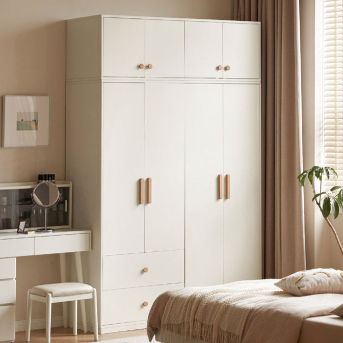Pine solid wood wardrobe cream style