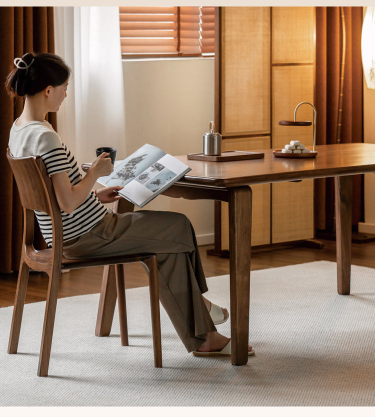 Black walnut, Ash large dining long table