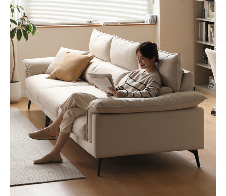 Technology Fabric Sofa Cream Style