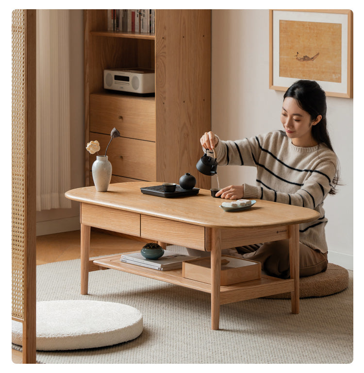 Ash, Oak solid wood Coffee table: