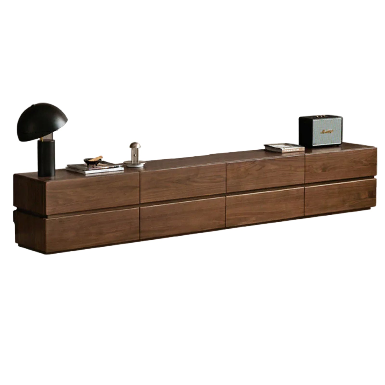 Black Walnut Solid Italian Light Luxury TV Stand