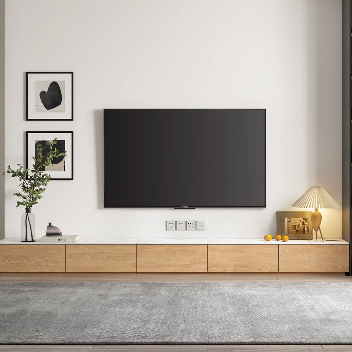 Ash,Oak Solid wood Rock floor TV cabinet Scandinavian "