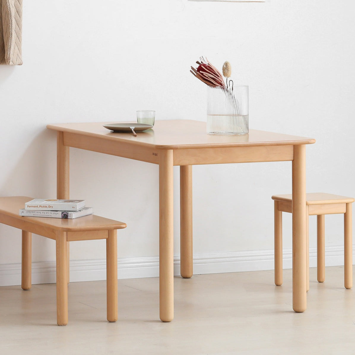Beech solid wood dining table "