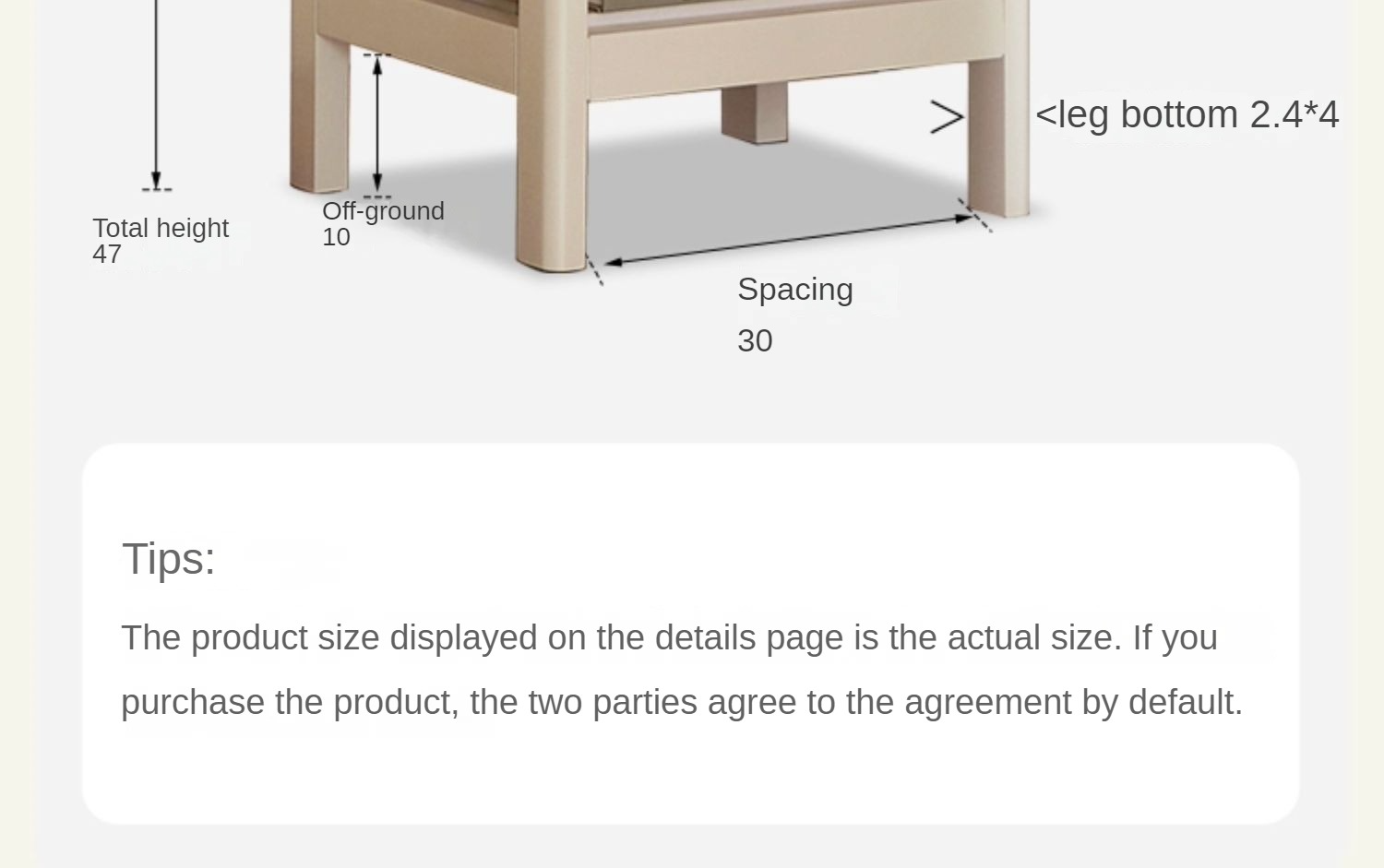 Beech solid wood Single drawer nightstand"