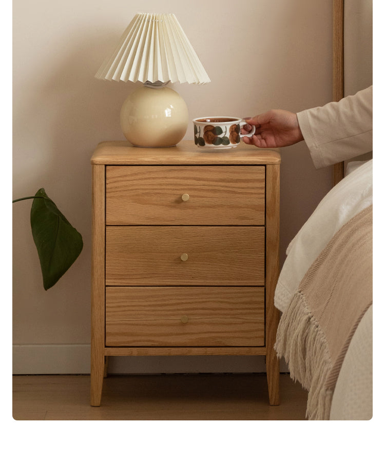 Oak, Cherry wood solid wood Nightstand :