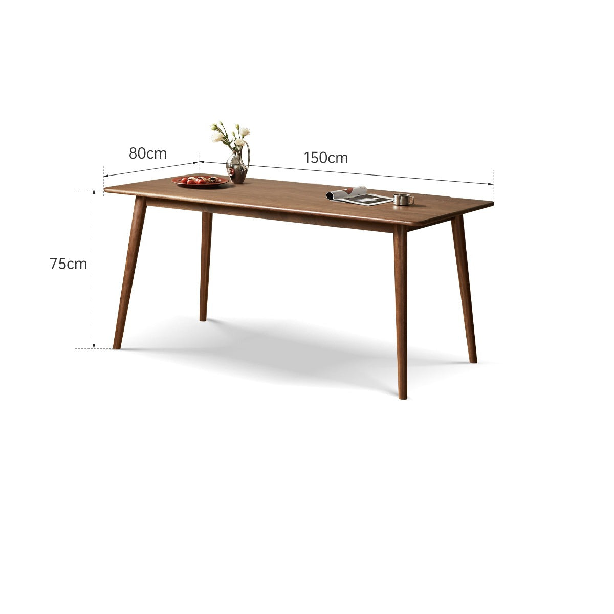 Black Walnut solid wood light luxori dining table"