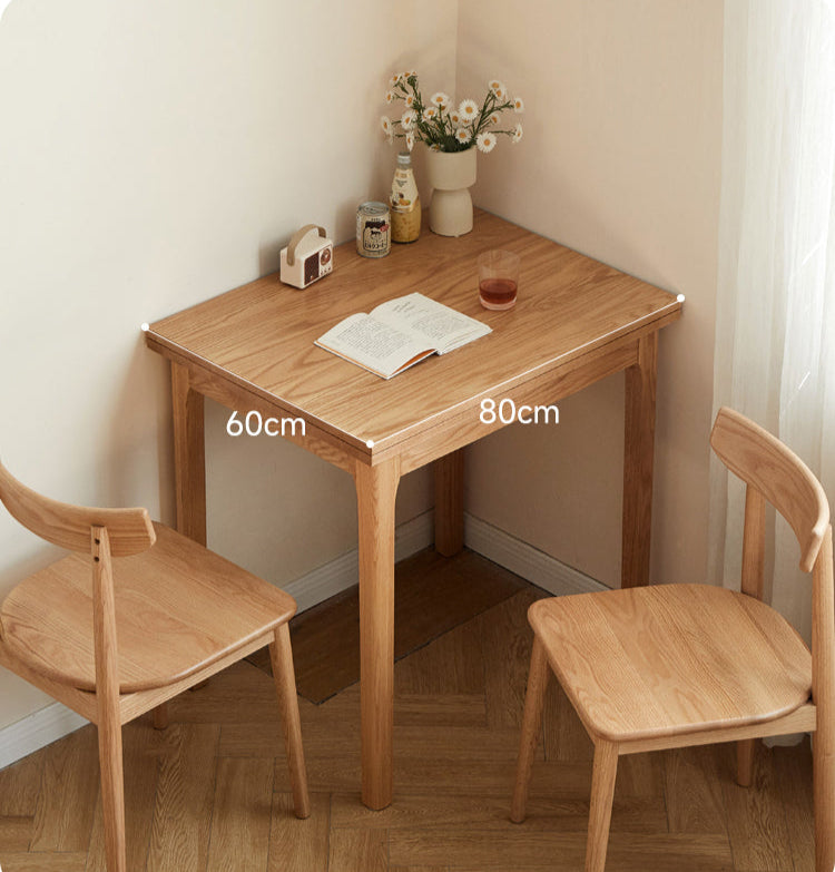 Oak Solid Wood Folding Dining Table