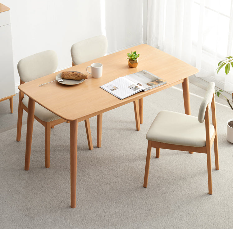 Beech solid wood dining table