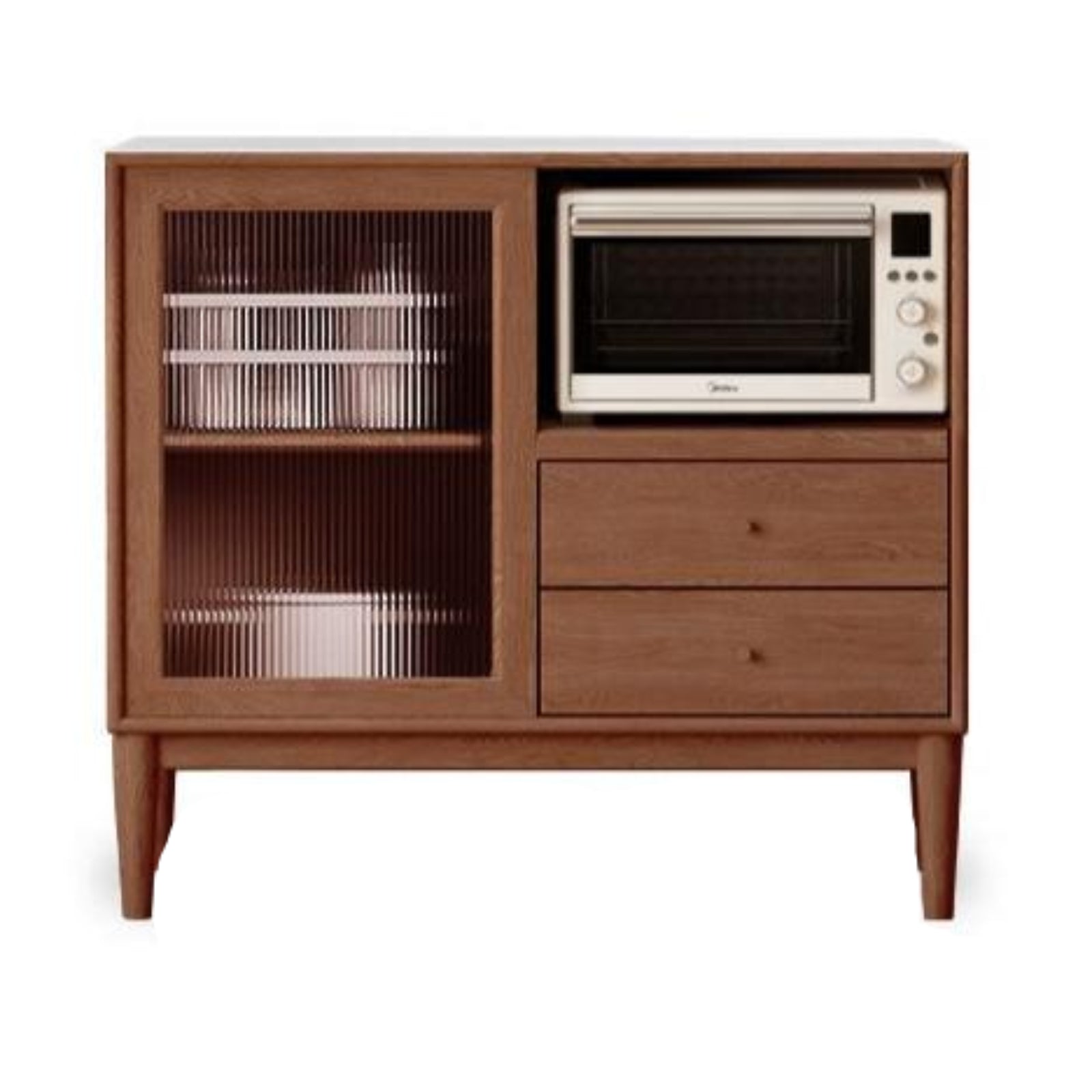 Ash Solid Wood Sideboard High Wine Cabinet Buffet