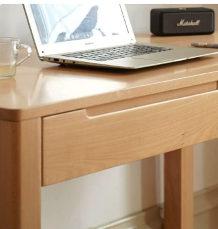 Beech solid wood study computer office desk"