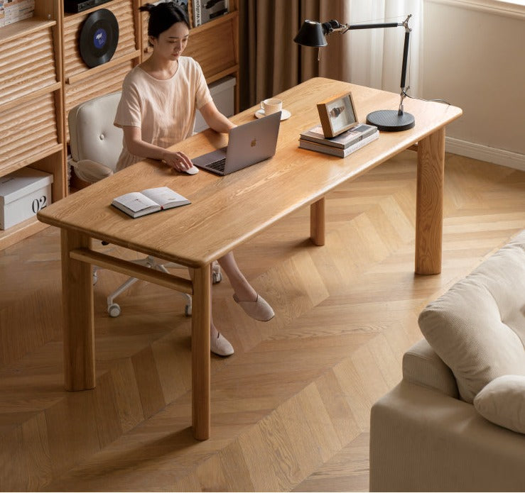 Oak Solid Wood Large Size Office Desk "