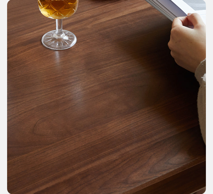 Black walnut solid wood rectangular dining table