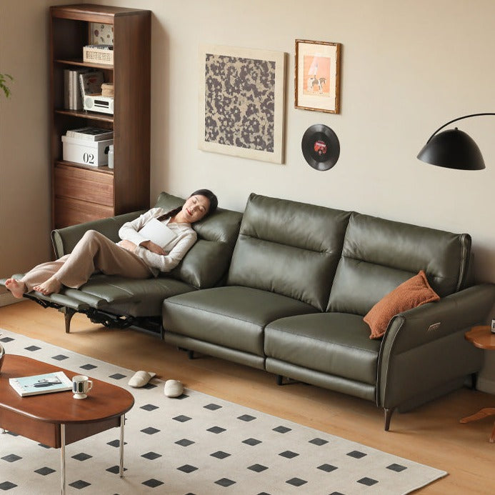 First layer cowhide electric multifunctional sofa