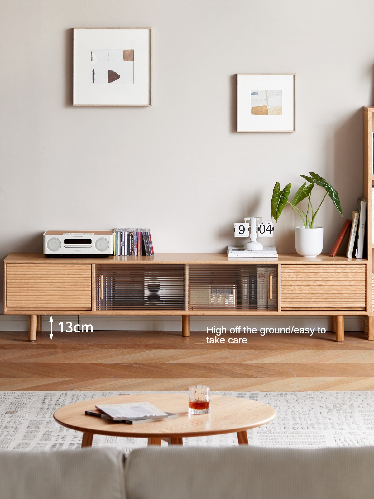 Oak Solid Wood TV Cabinet "