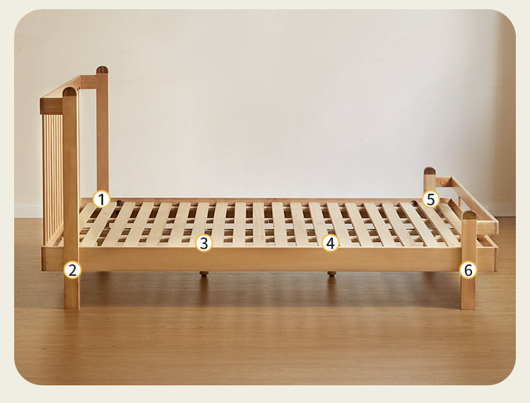 European Beech Solid Wood Modern Children's Bed