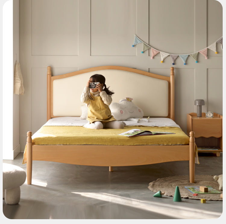 Beech,Poplar, Oak Solid wood Princess bed<