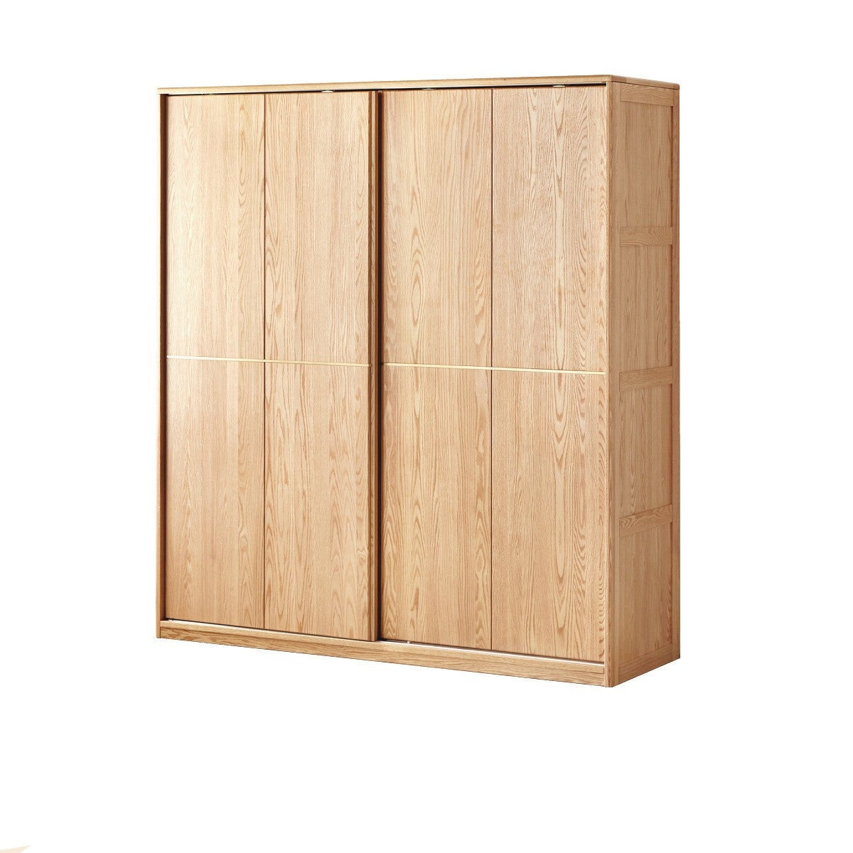 Ash wardrobe solid wood sliding door"