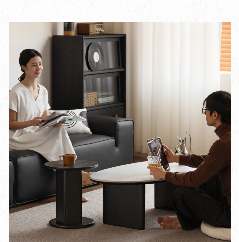 Ash Solid Wood Nordic Aesthetic Top Slab Coffee Table