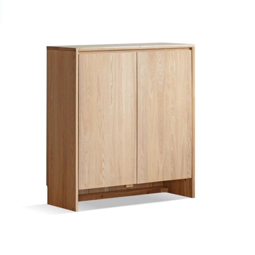 Ash Solid Wood Shoe Cabinet, Entrance Cabinet Combination Storage -