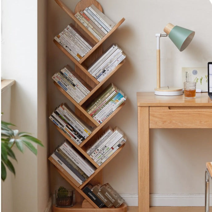 Oak Solid Wood Creative Bookcase"-